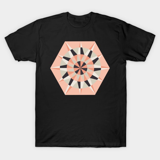 Kaleidoscope Retro Pearl T-Shirt by bruxamagica